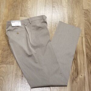 Michael Kors Tan Kevin Performance Suit Pants 37W Fits 39 Unhemmed Quiet Luxury